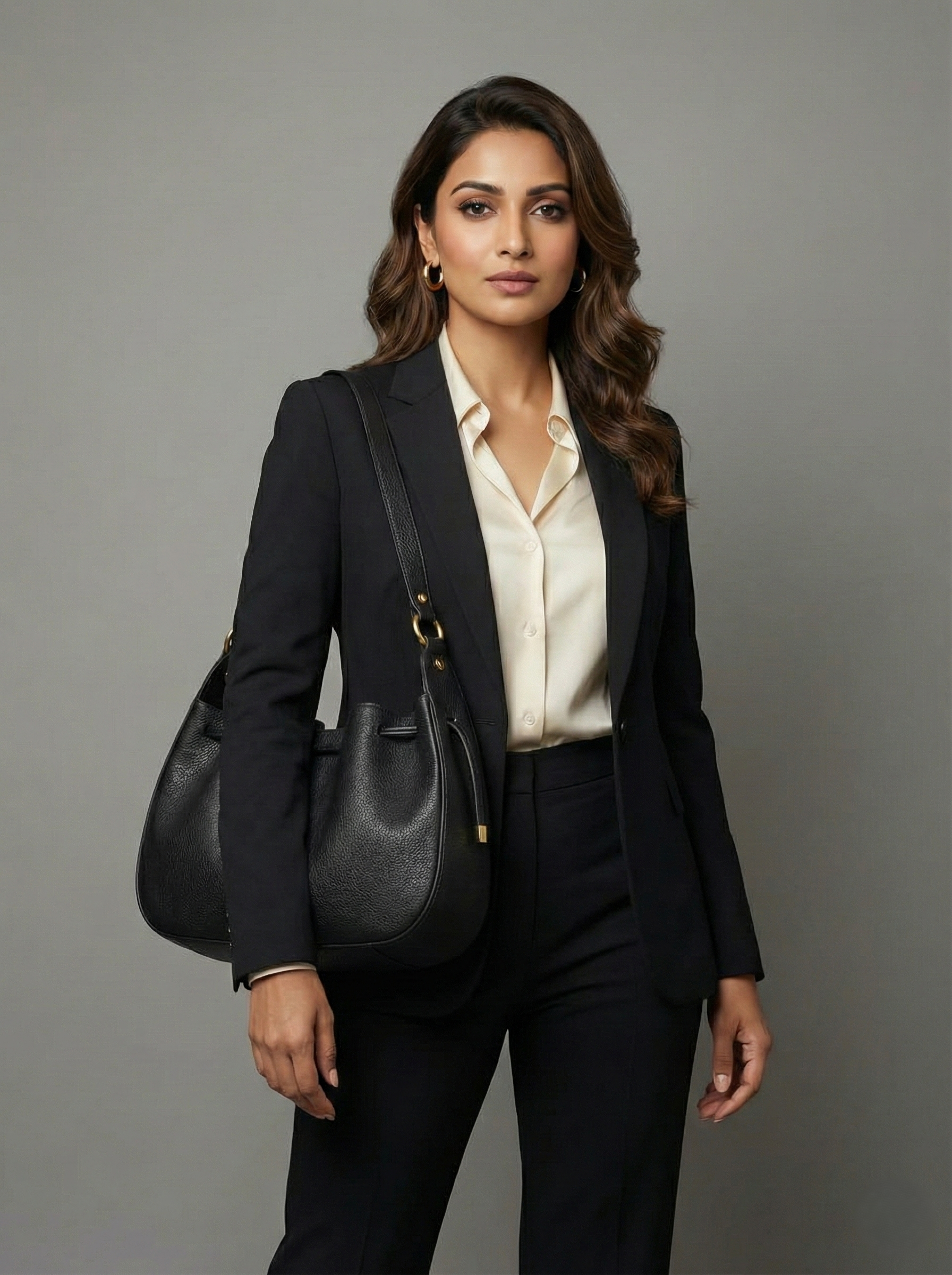 Nisa Signature 2-in-1 Hobo Bag Set  Classic Black