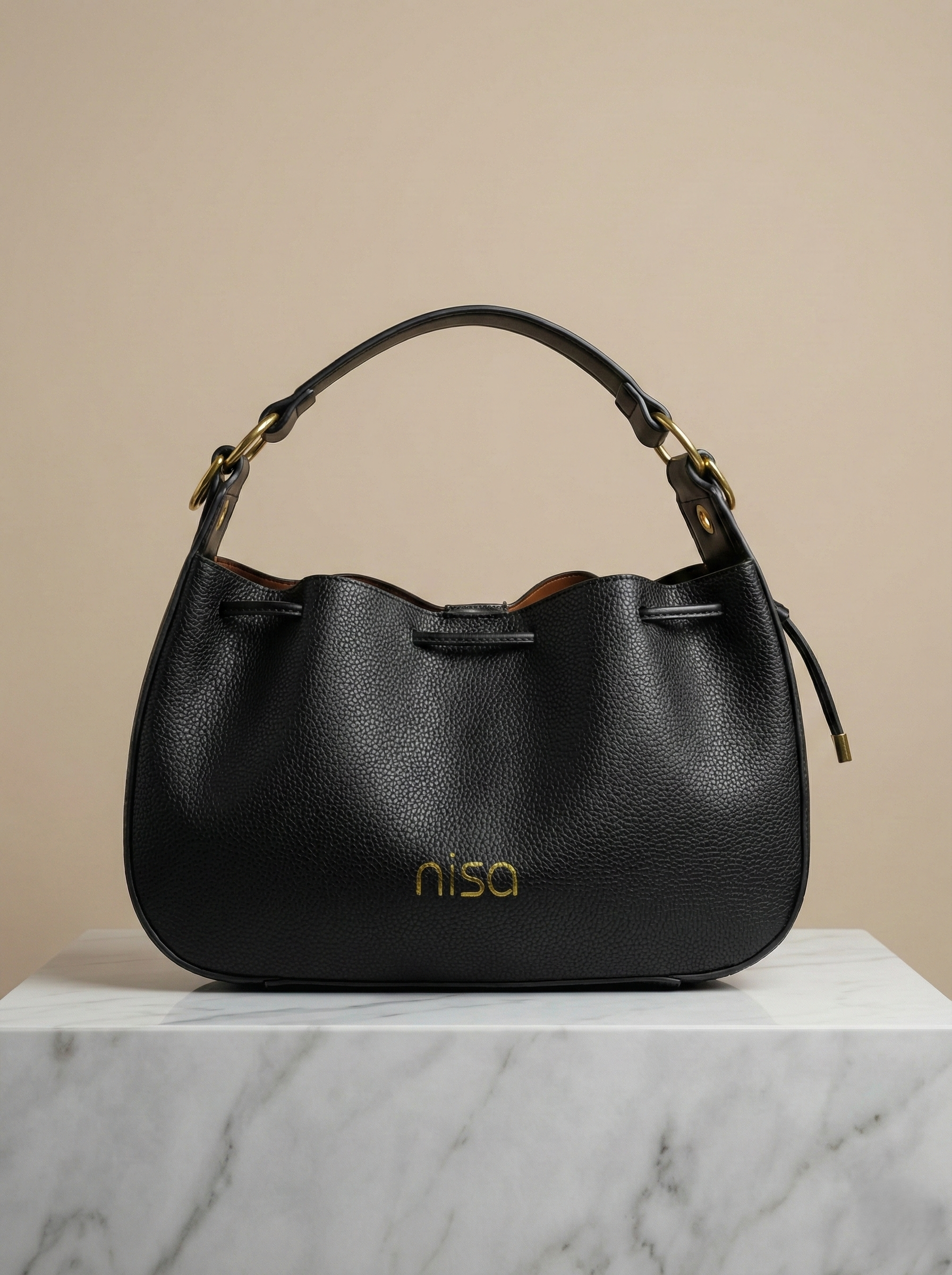 Nisa Signature 2-in-1 Hobo Bag Set  Classic Black
