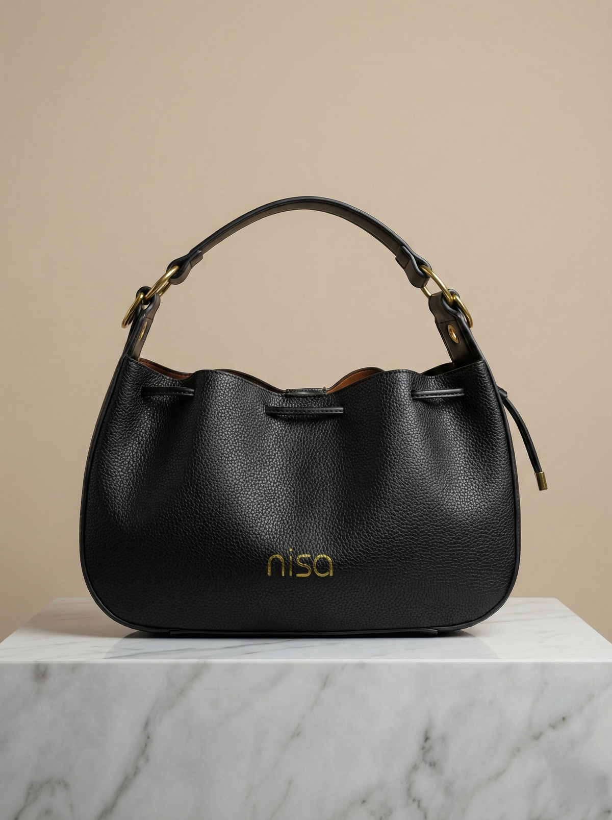 Nisa Signature 2-in-1 Hobo Bag Set  Classic Black