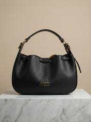 Nisa Signature 2-in-1 Hobo Bag Set  Classic Black
