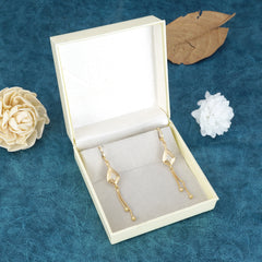 Luxor GraceDrop Gold Plated American Diamond Dangler Earrings