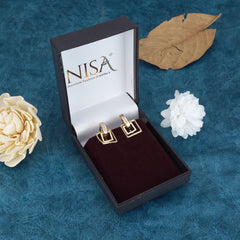 Regal Glow Gold-Plated American Diamond Earrings