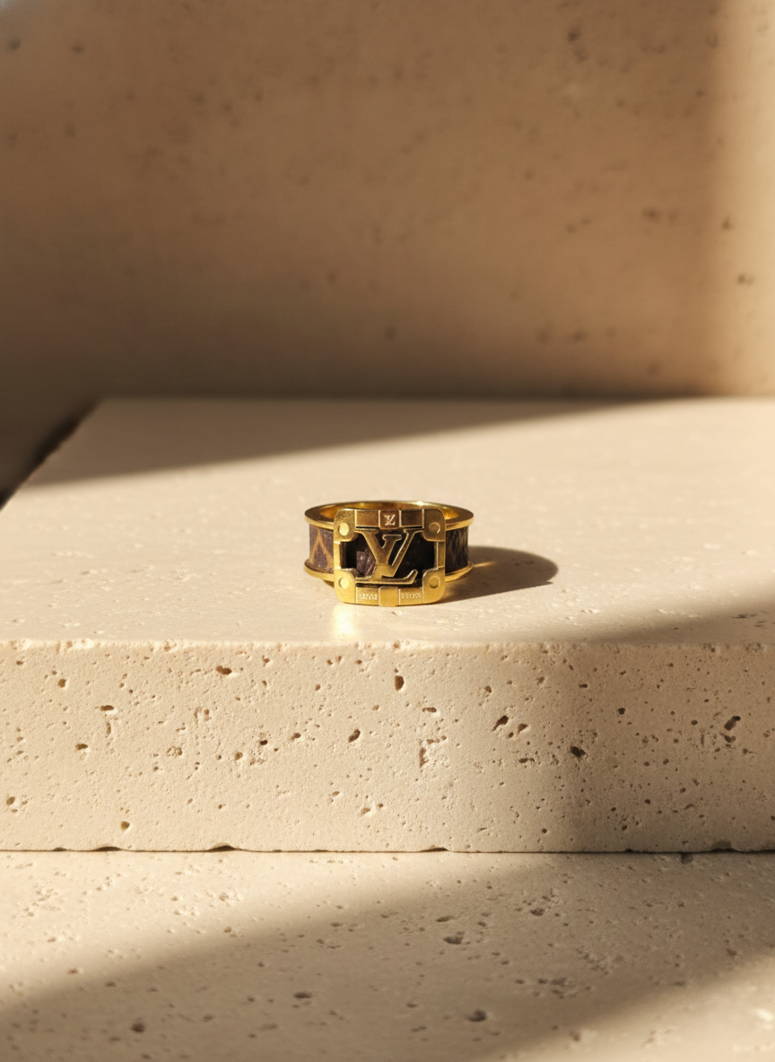 Stainless Steel Ring with Monogram