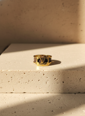 Stainless Steel Ring with Monogram