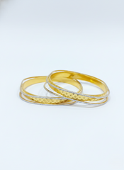 NISA Premium Dual-Tone Interlocking Bangles