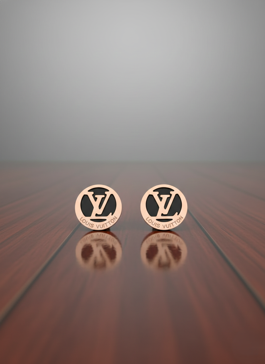 Stainless Steel Rose Gold Studs Earrings