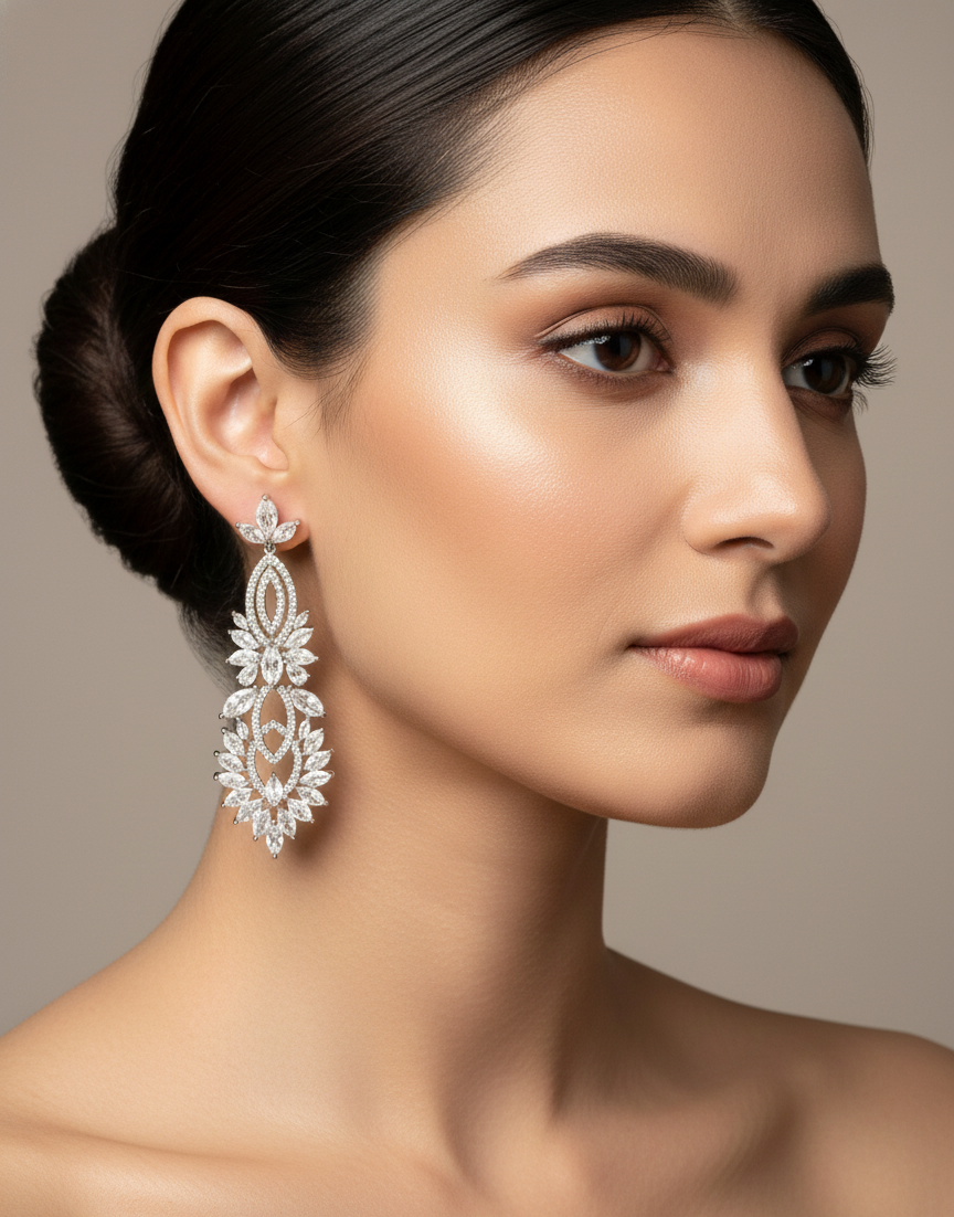 Women's Premium American Diamond Earrings.