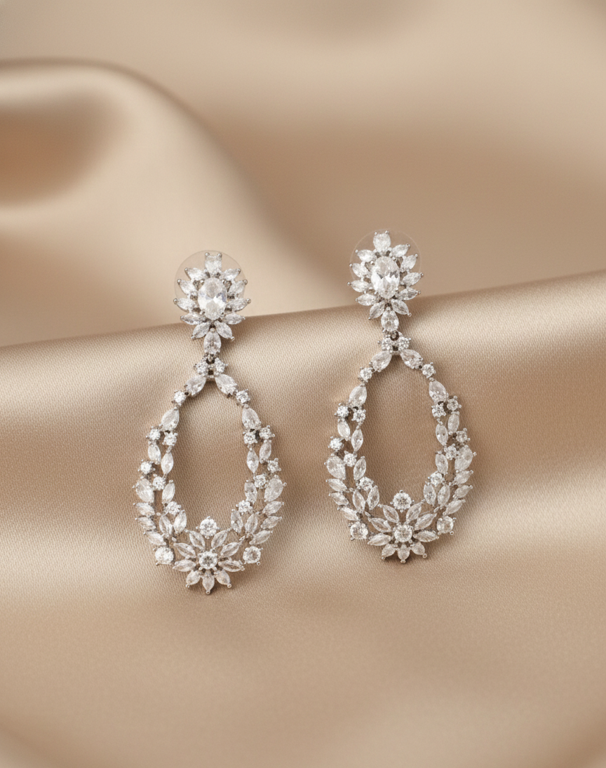 Women's Premium American Diamond Earrings.