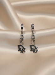 Stainless Steel Silver Hoops-Chain Link