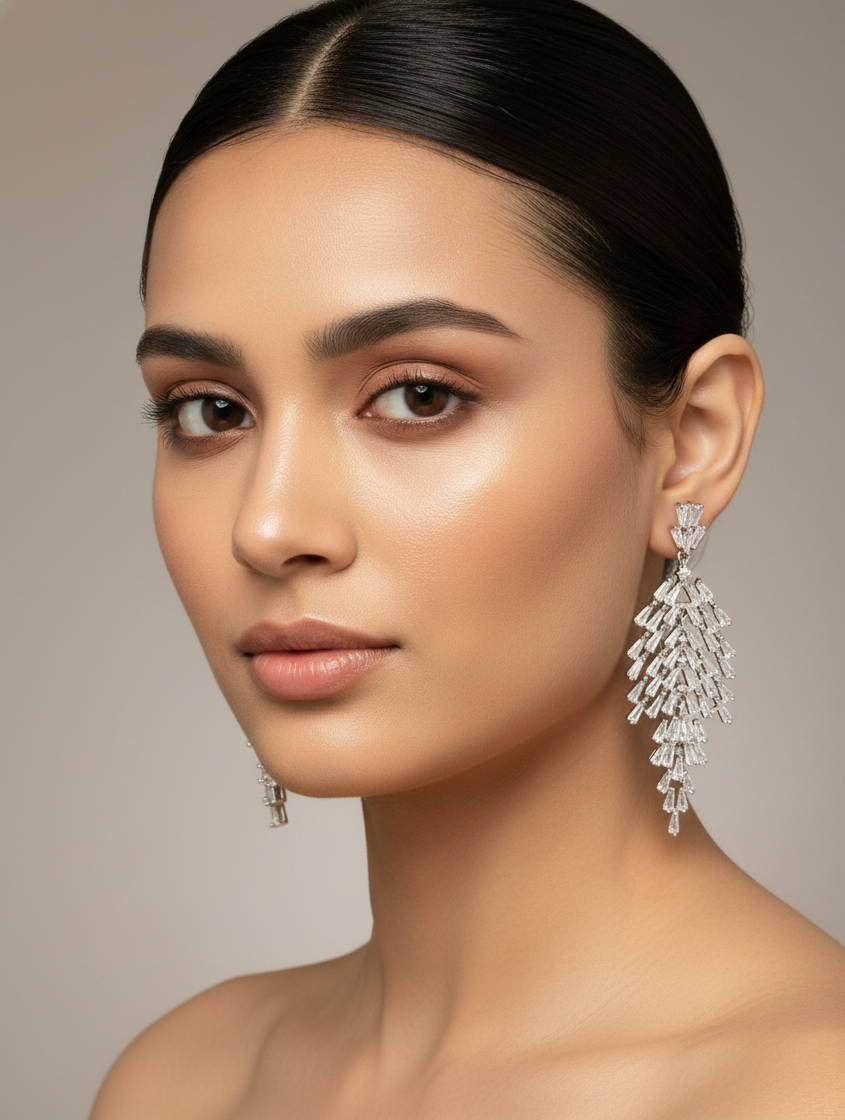 Women's Premium American Diamond Earrings.