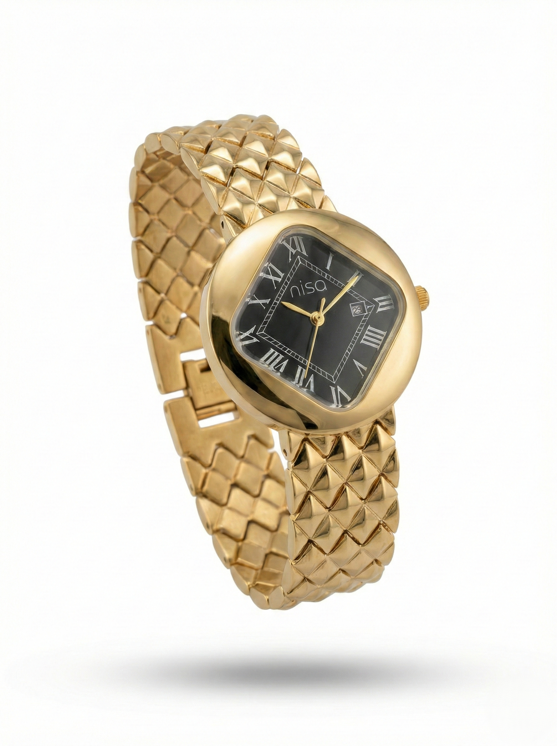 Nisa Classic Elegance Timepiece – The Quilted Gold Collection