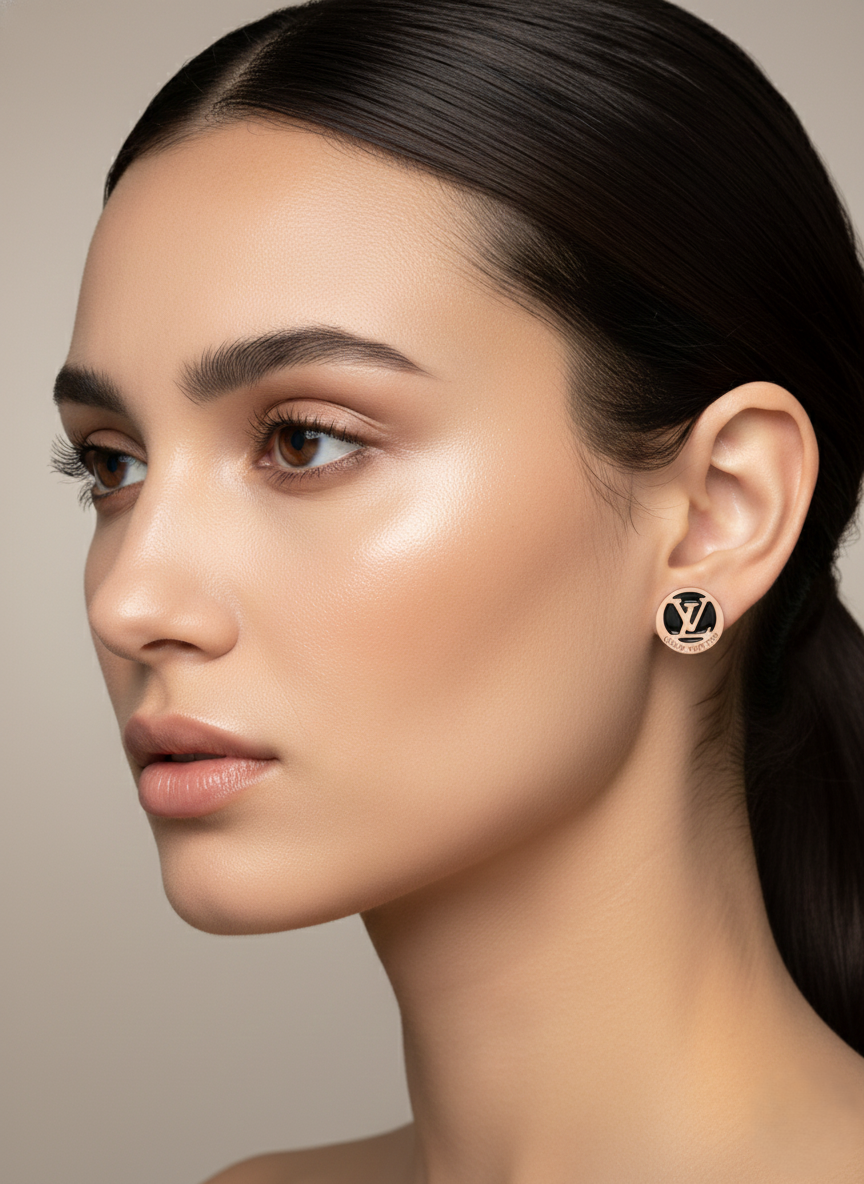 Stainless Steel Rose Gold Studs Earrings