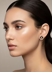Stainless Steel Rose Gold Studs Earrings