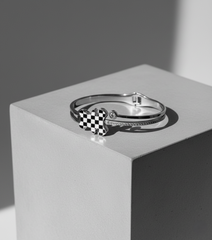 Nisa Premium Silver-Polish Teddy-Bear Chess Design With Diamond Studded Bracelet For Women and Girls