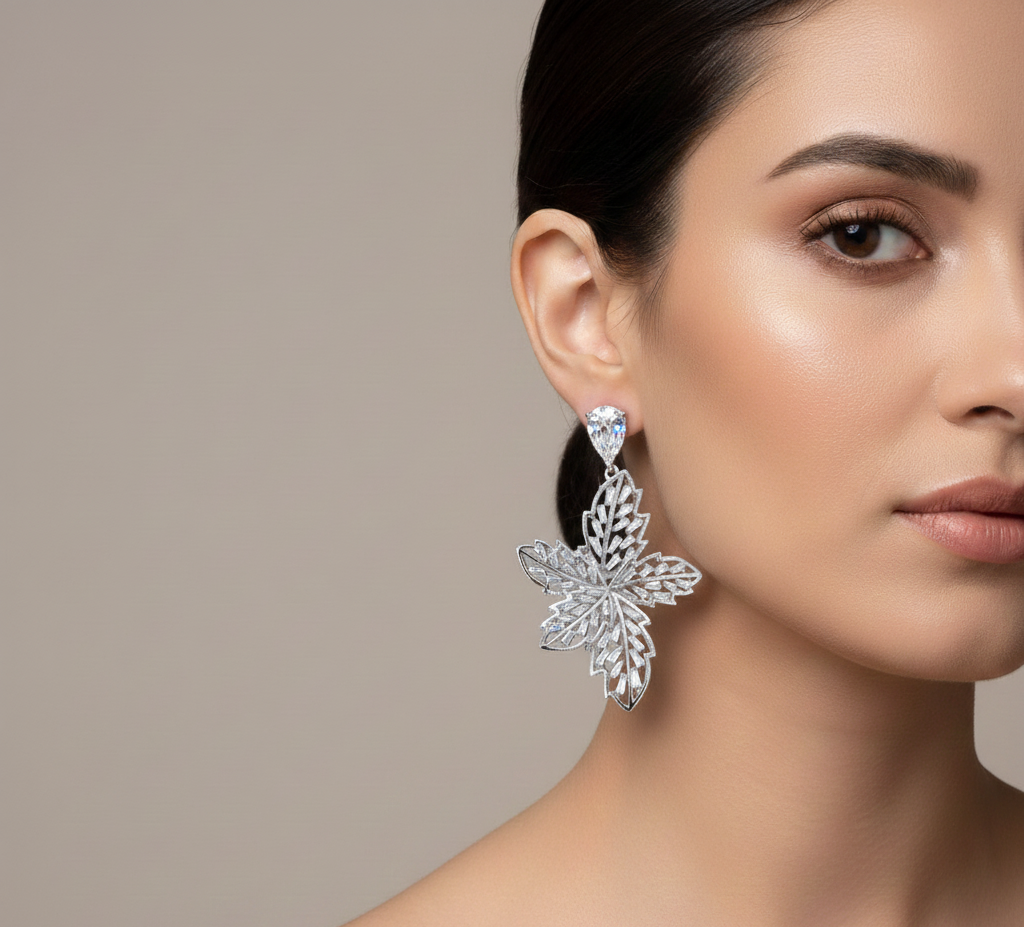 Women's Premium American Diamond Earrings.