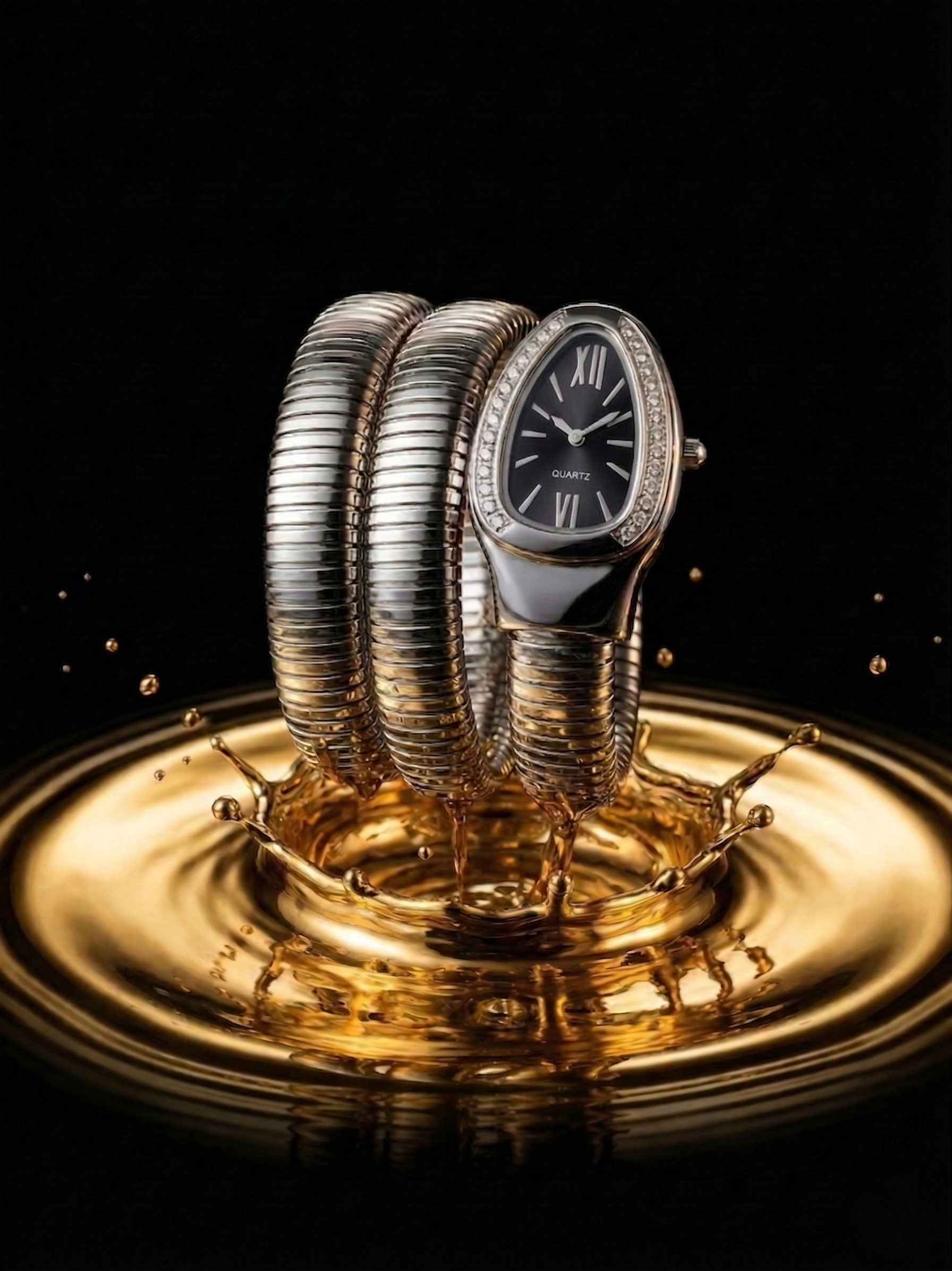 The Silver Serpent Wrap Watch