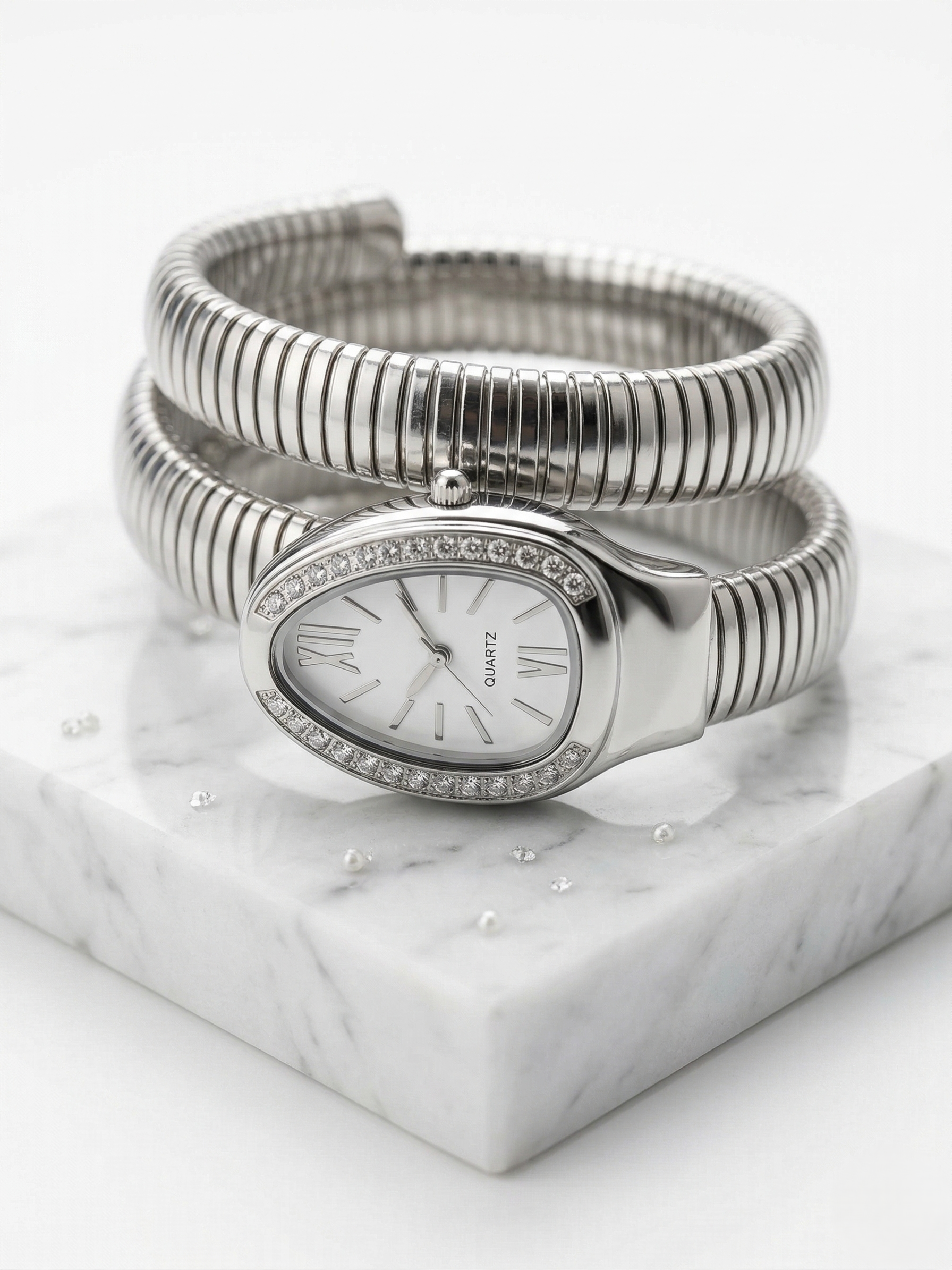 The Silver Serpent Wrap Watch