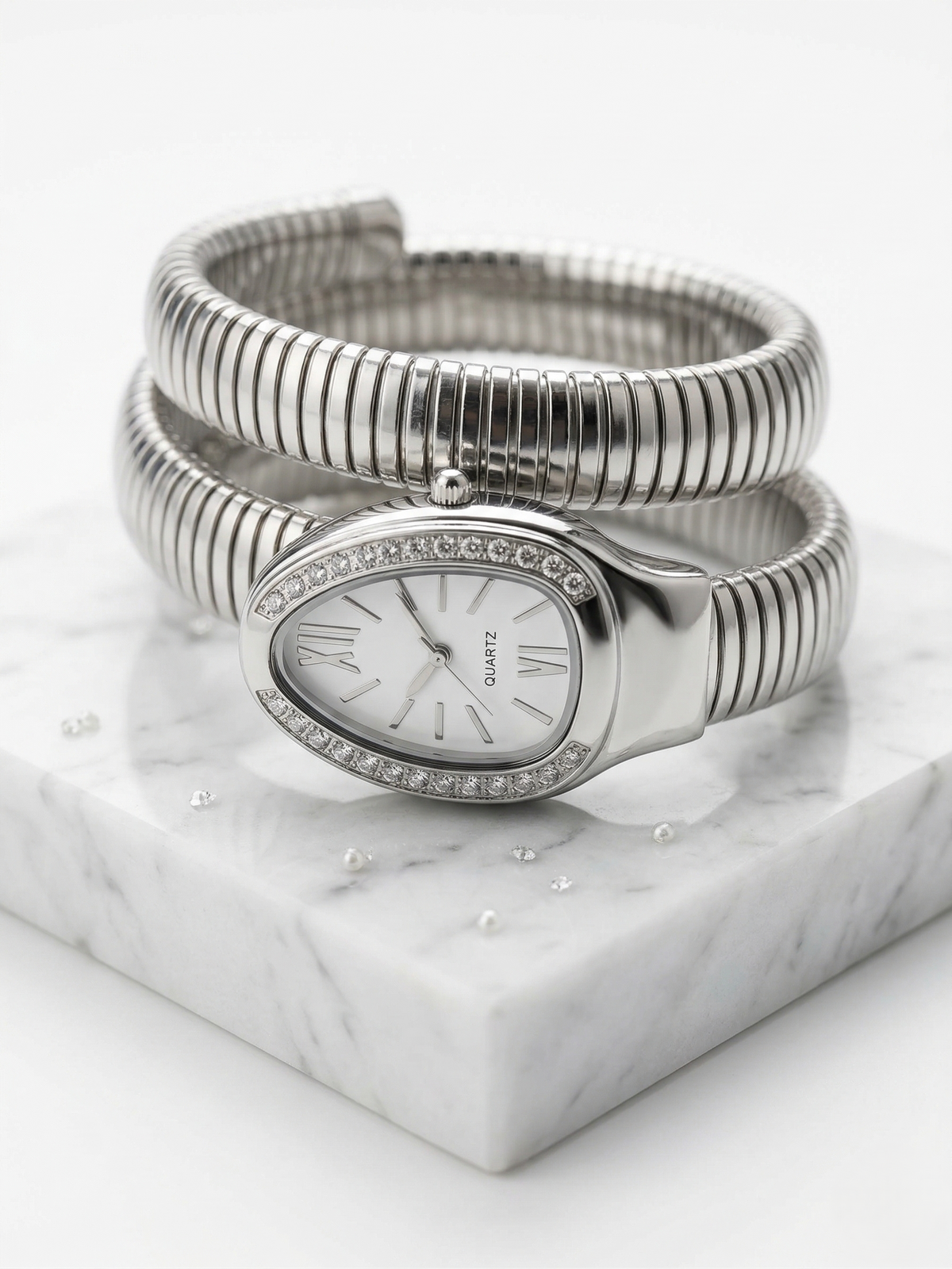 The Silver Serpent Wrap Watch