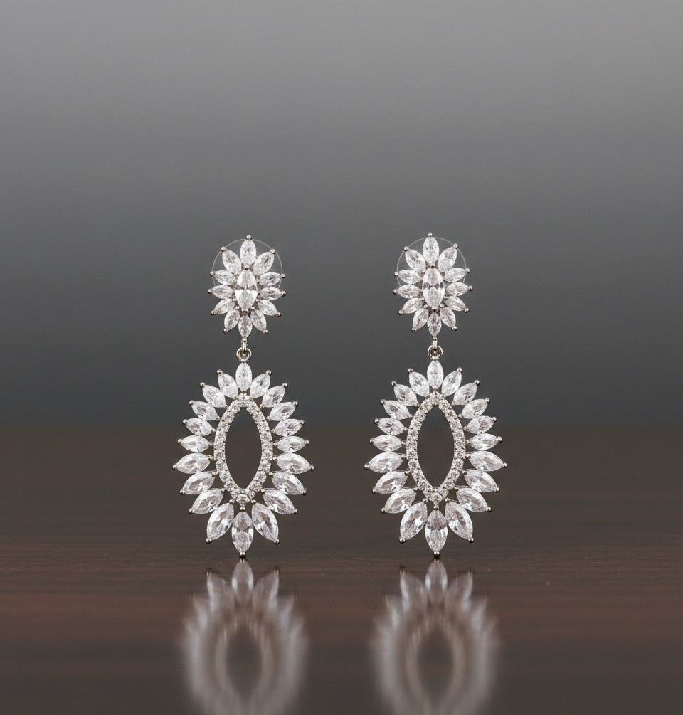 Women's Premium American Diamond Earrings.