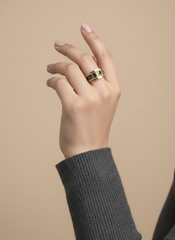 Stainless Steel Ring with Monogram