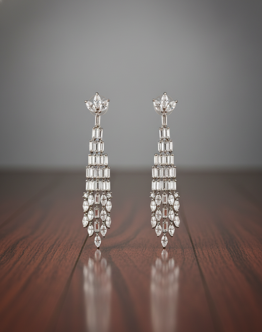 Women's Premium American Diamond Earrings.