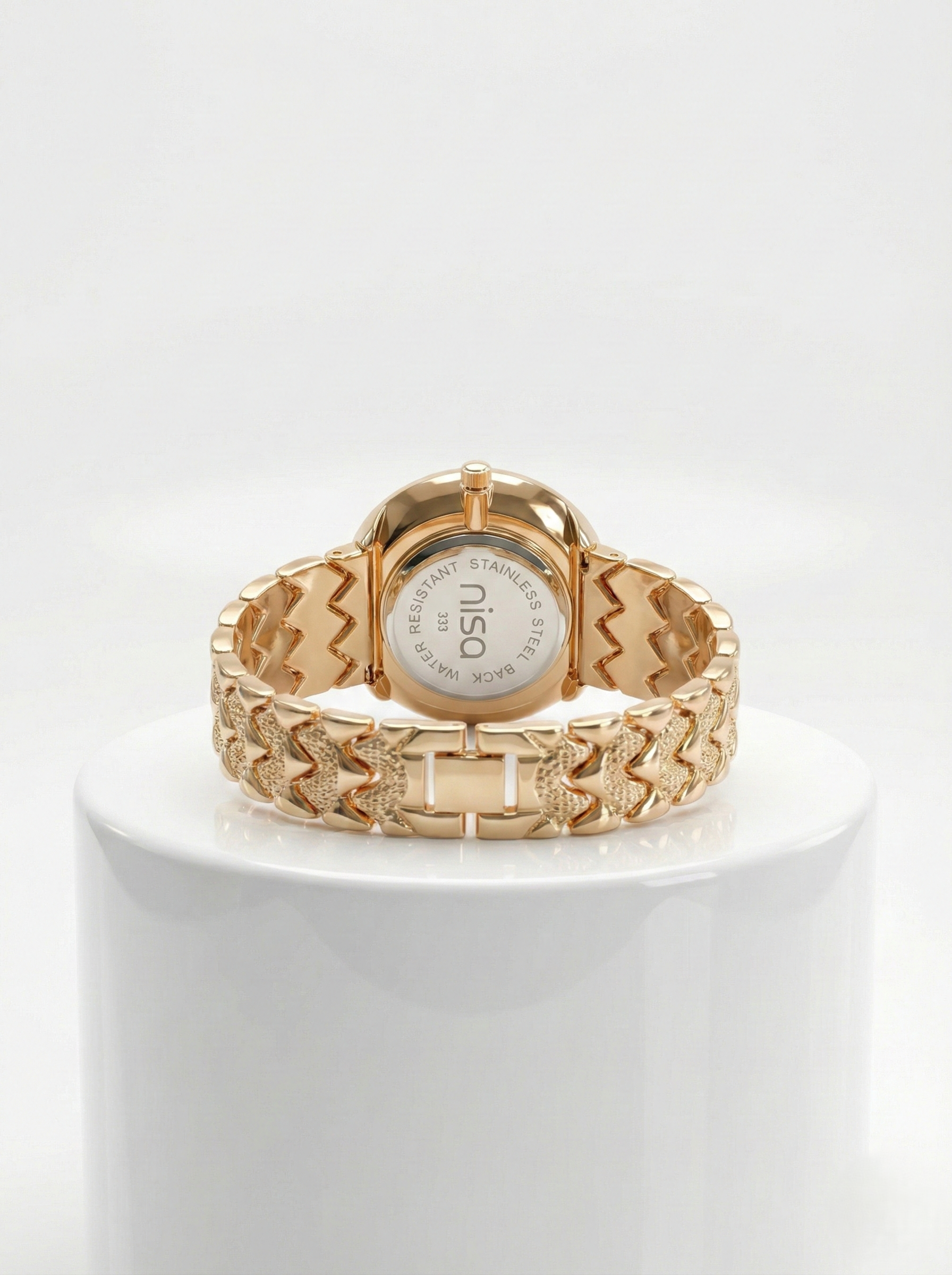 Nisa Classic Elegance Timepiece – The Quilted Rose Gold Collection