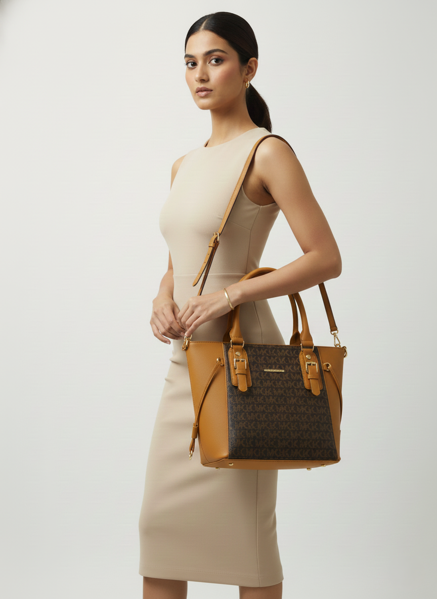 3-Pcs Combo Tote & Satchel Set – Cognac & Espresso