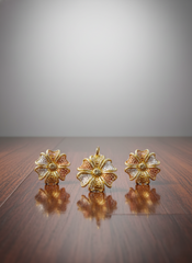 Dubai Style Gold-Tone Pendant and Earring Set