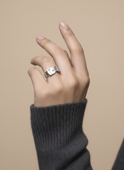 Stainless Steel Buckle Ring by MICHAEL KAES