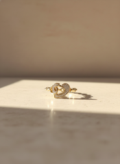 The Eternal Bond Interlocking Heart Finger Ring