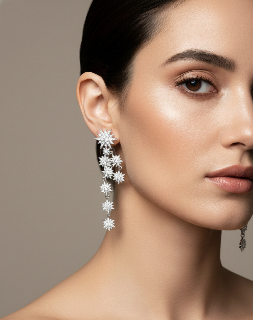 Women's Premium American Diamond Earrings.