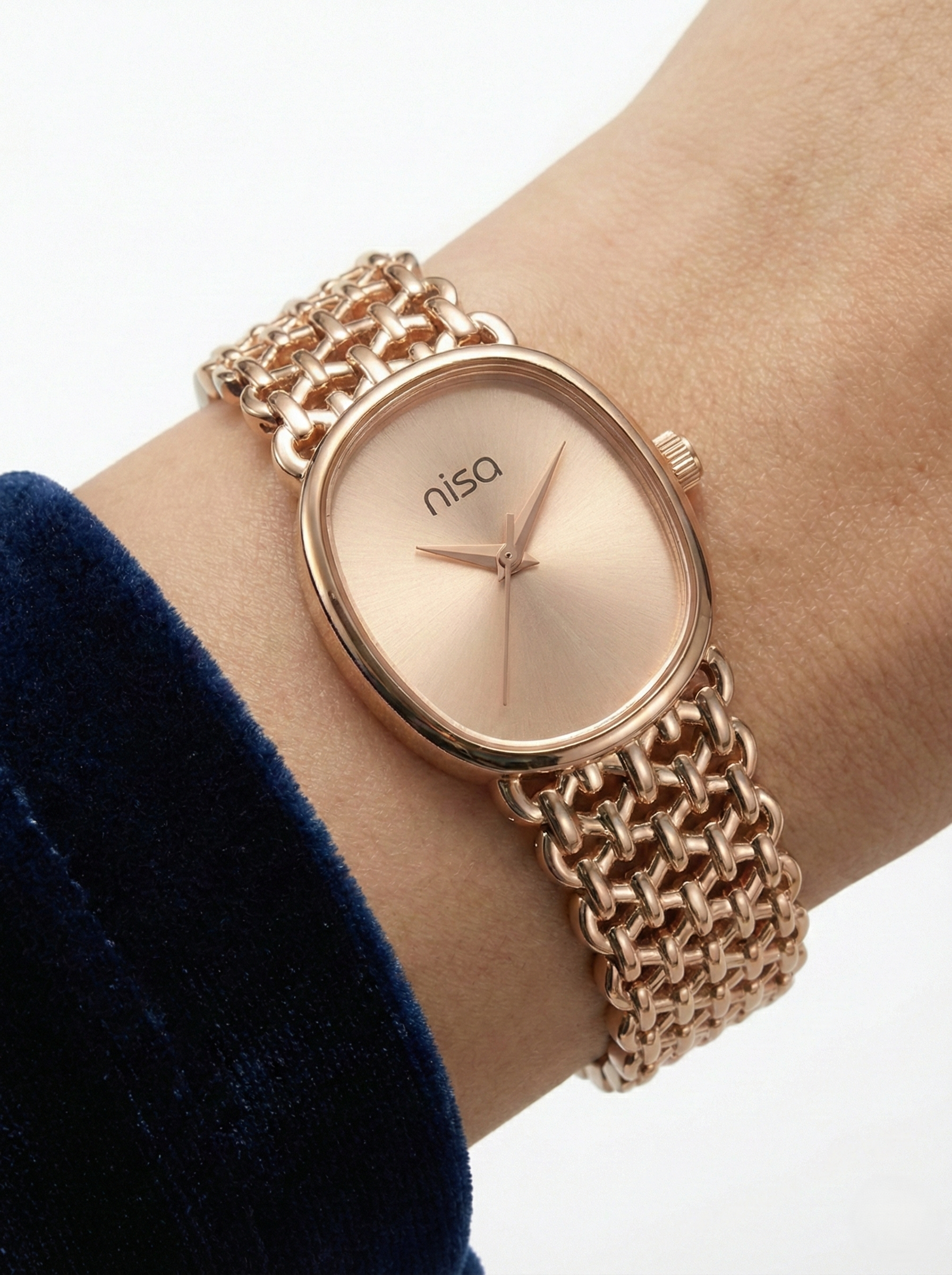 Nisa Rose Gold Oval Series