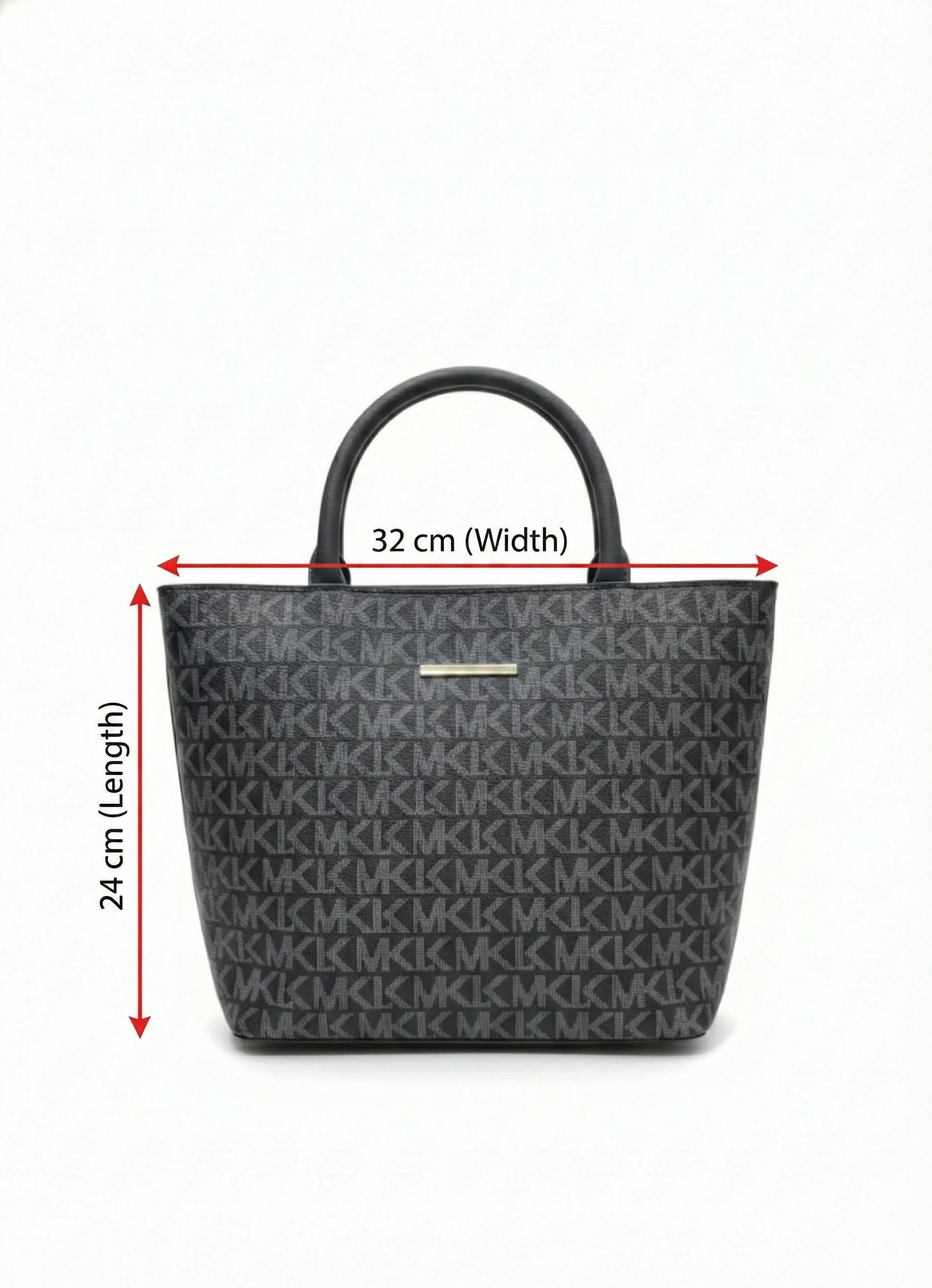 3-Pcs Combo Tote & Satchel Set - Charcoal/Black