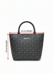 3-Pcs Combo Tote & Satchel Set - Charcoal/Black