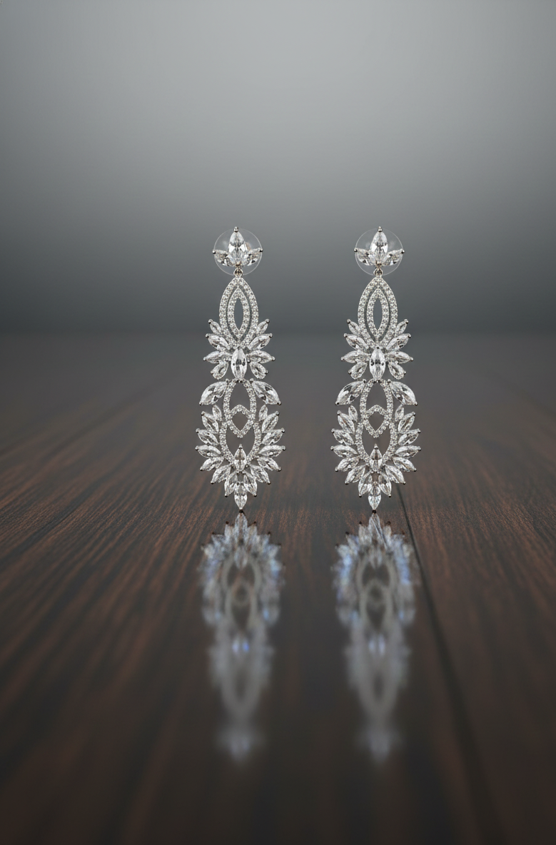 Women's Premium American Diamond Earrings.