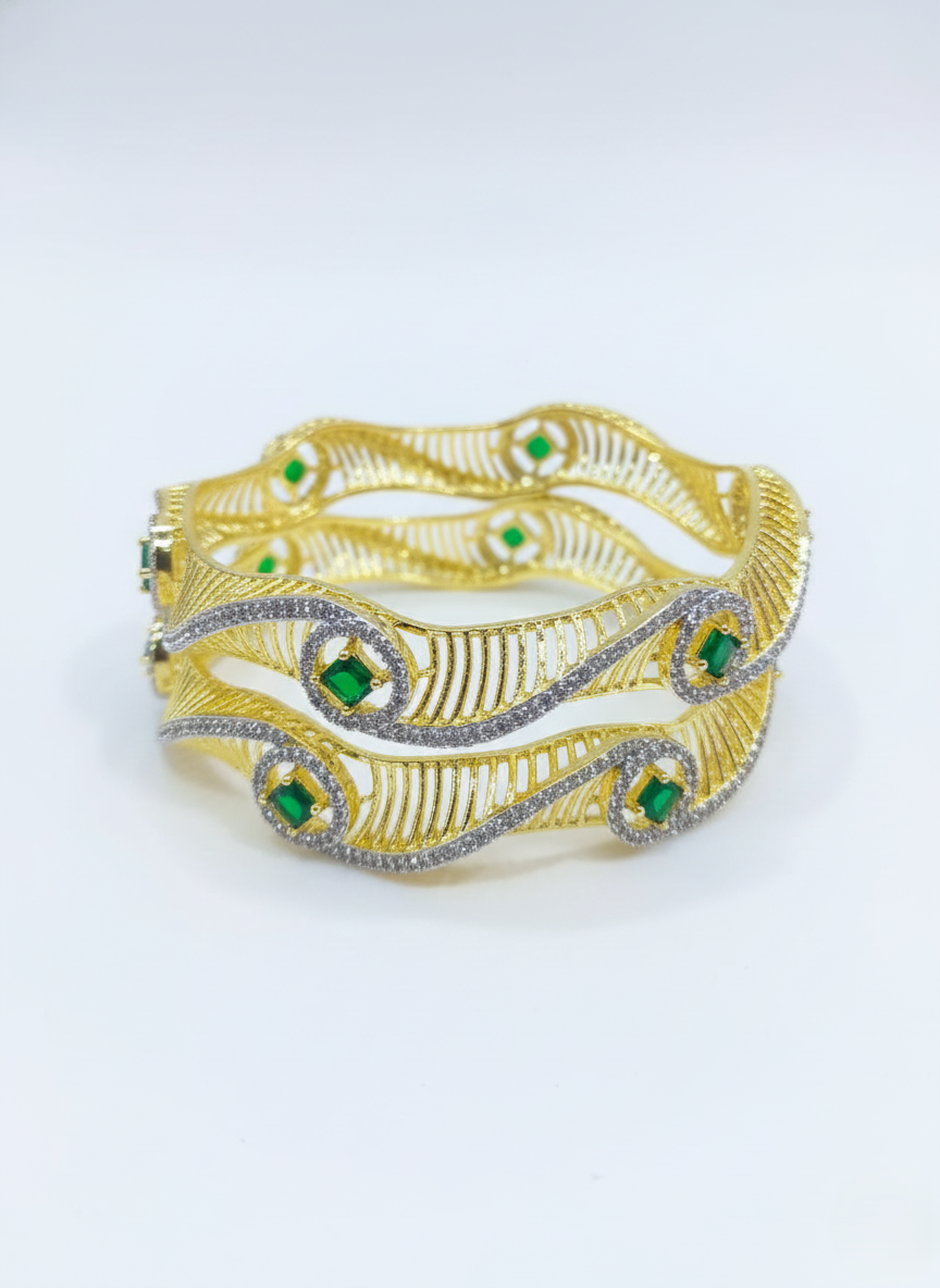 Green  & AD Designer Bangles