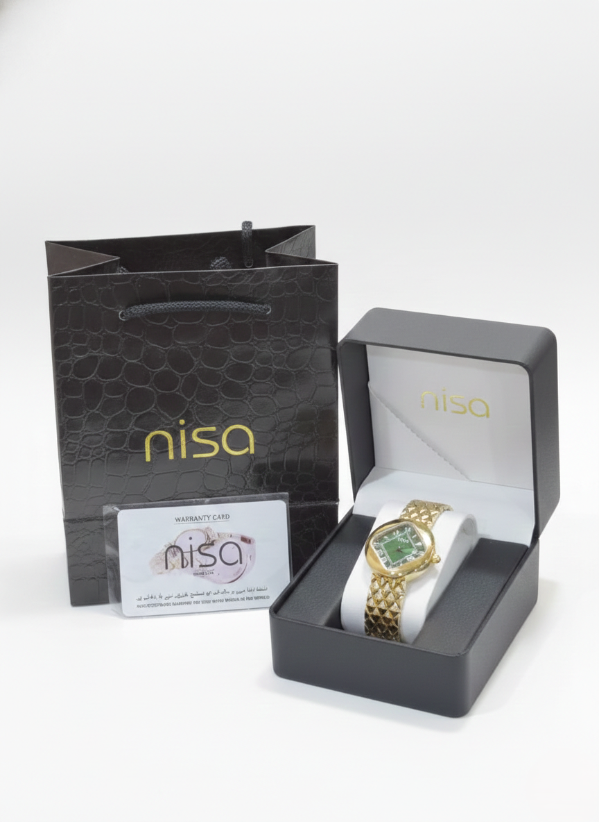 Nisa Classic Elegance Timepiece – The Quilted Gold Collection