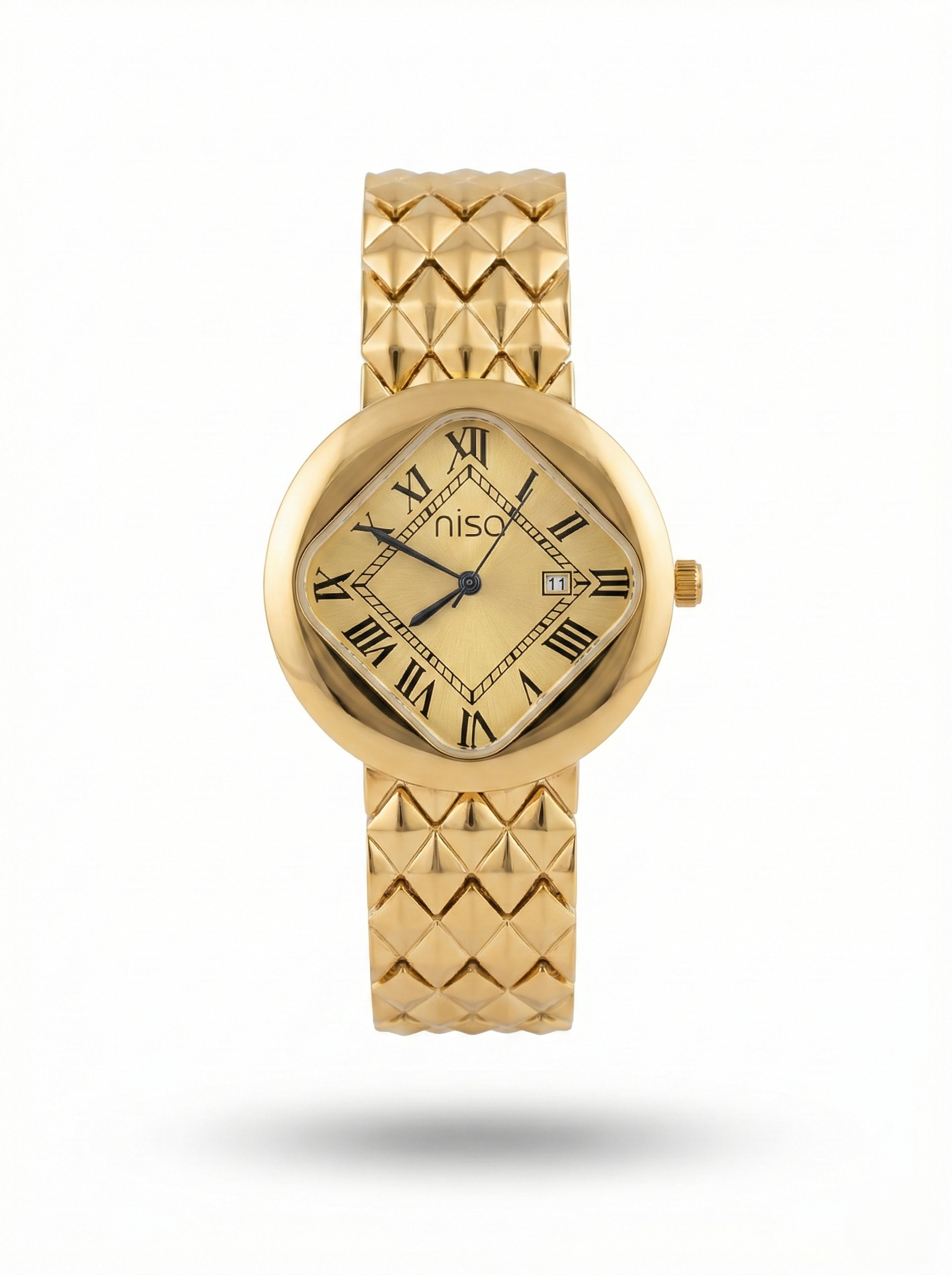 Nisa Classic Elegance Timepiece – The Quilted Gold Collection