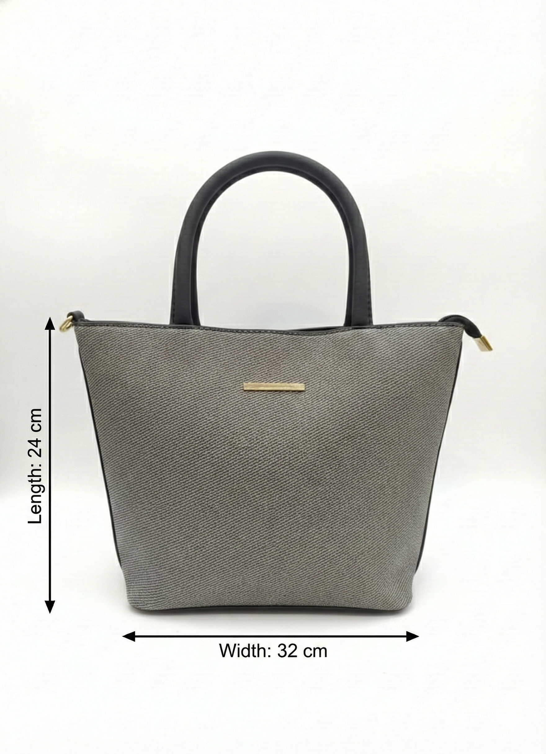 3-Pcs Combo Tote & Satchel Set - Sophisticated Grey & Black