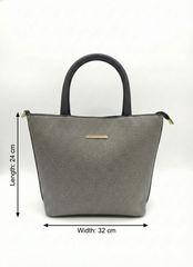 3-Pcs Combo Tote & Satchel Set - Sophisticated Grey & Black