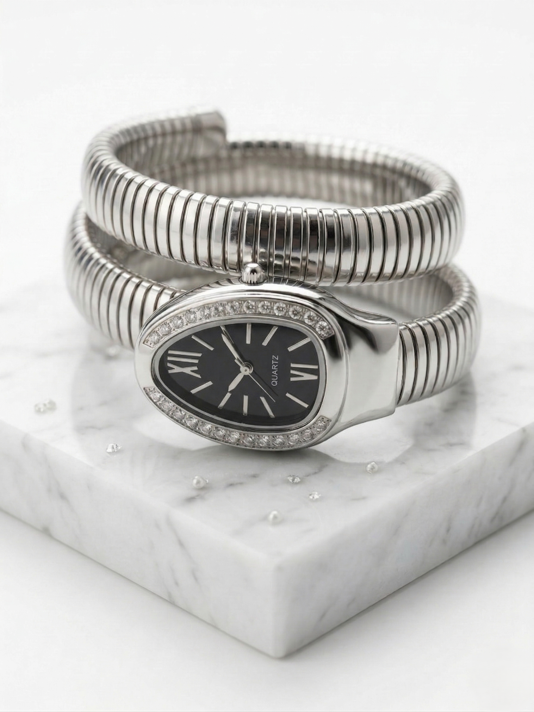 The Silver Serpent Wrap Watch