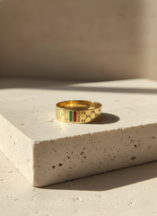 Stainless Steel Designer-Inspired  Gold Ring
