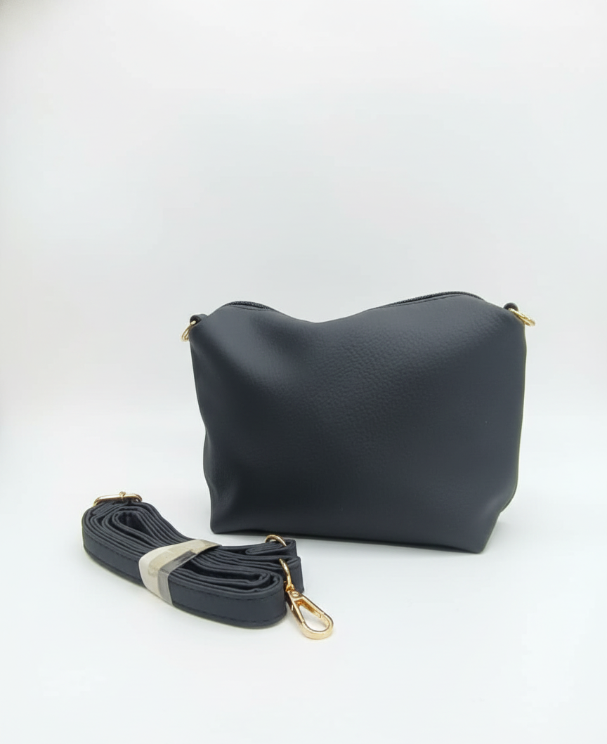 3-Pcs Combo Tote & Satchel Set - Sophisticated Grey & Black