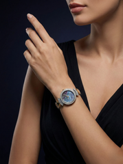 Nisa Designer Two-Tone Women’s Watch with Crystal Accents – Gold & Silver