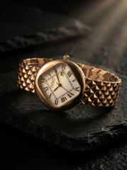 Nisa Classic Elegance Timepiece – The Quilted Rose Gold Collection
