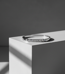 Nisa Premium Silver Polish Fabulous Solitare Design With Diamond Studded Bracelet For Women and Girls