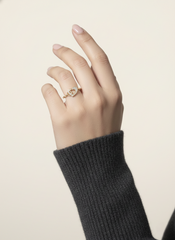 The Eternal Bond Interlocking Heart Finger Ring