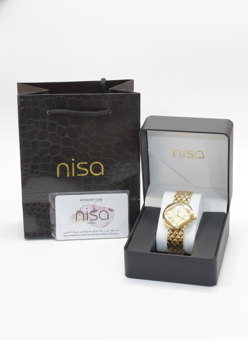Nisa Classic Elegance Timepiece – The Quilted Gold Collection