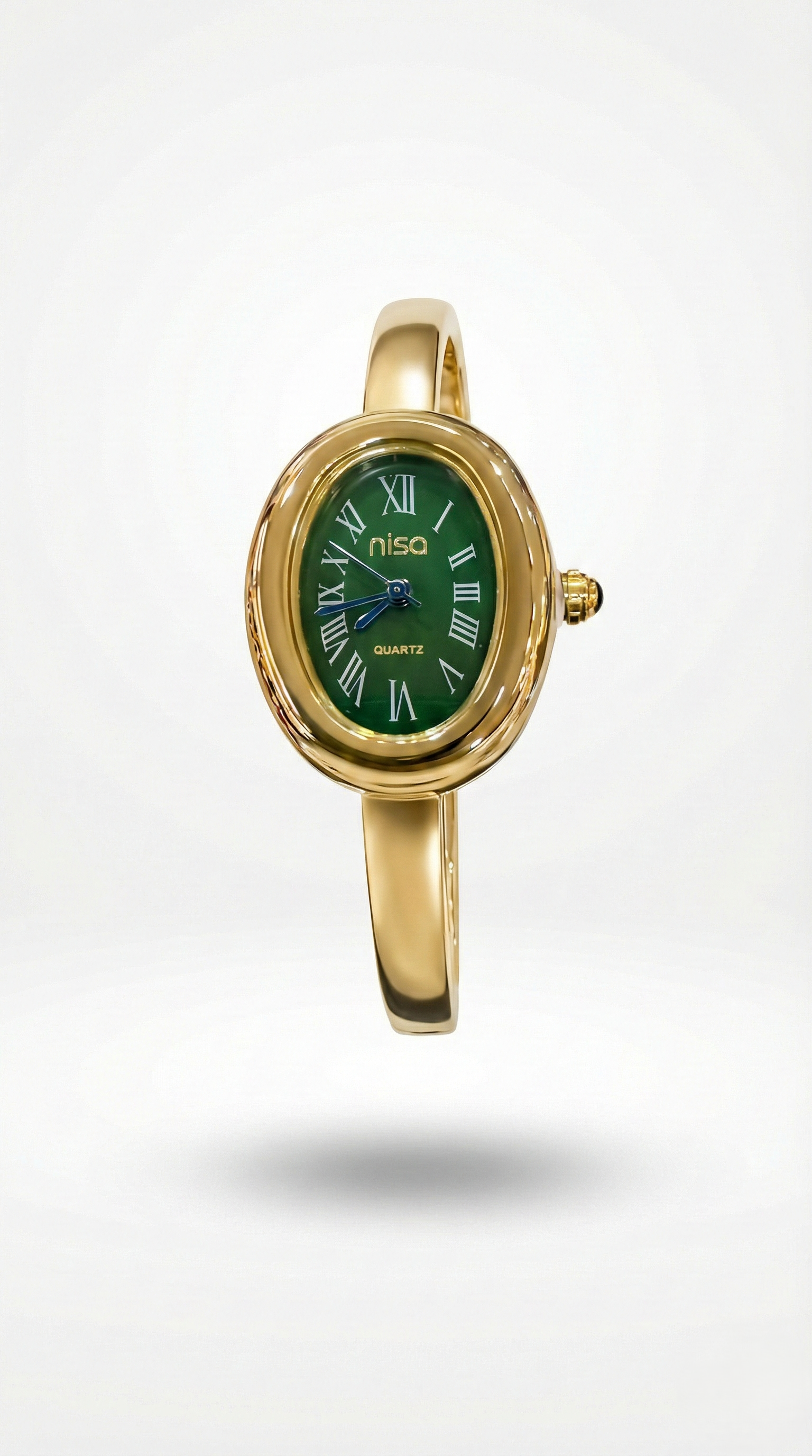 Nisa Ellipse Gold Bangle Watch