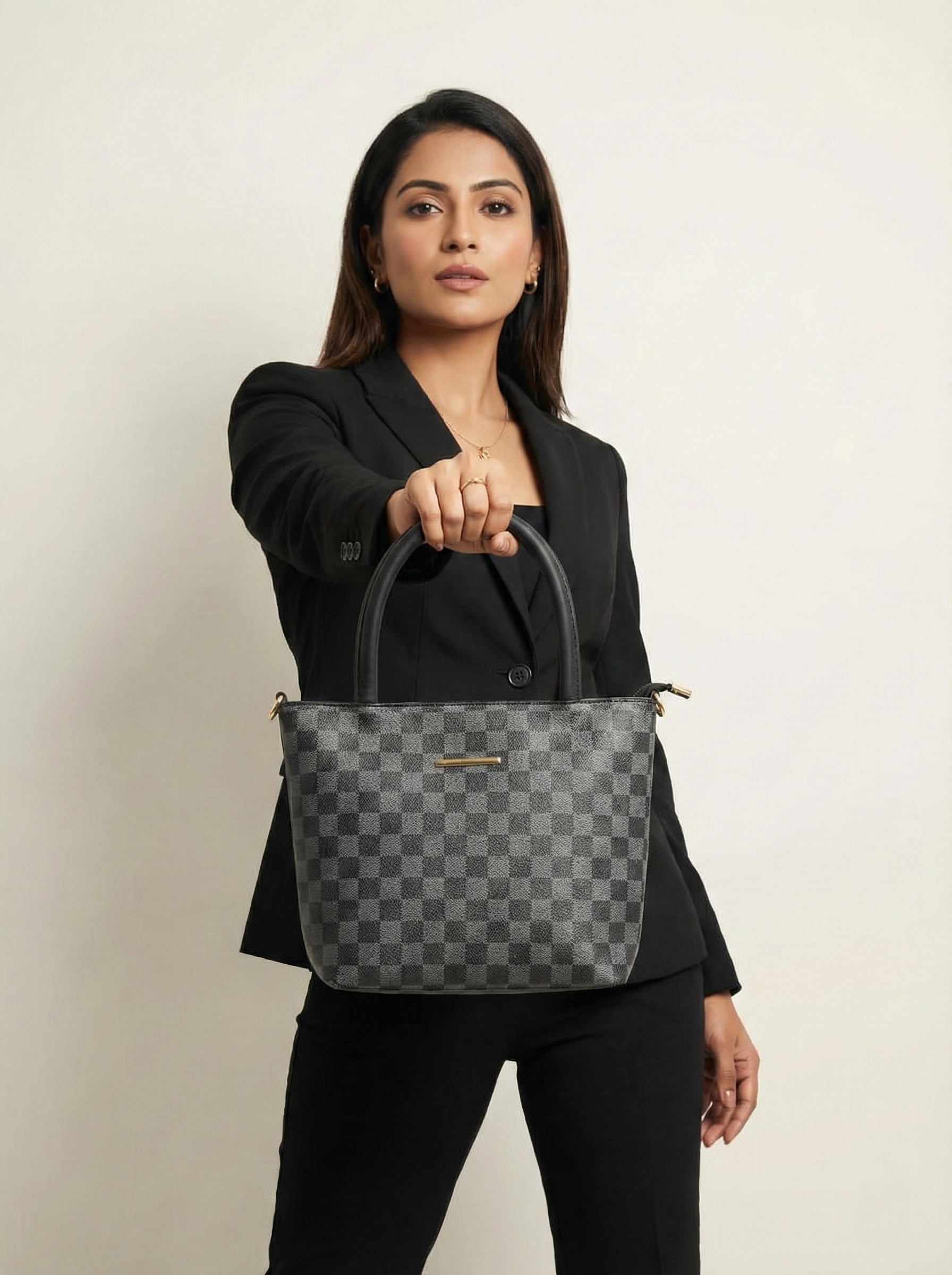 3-Pcs Combo Tote & Satchel Set - Slate & Onyx